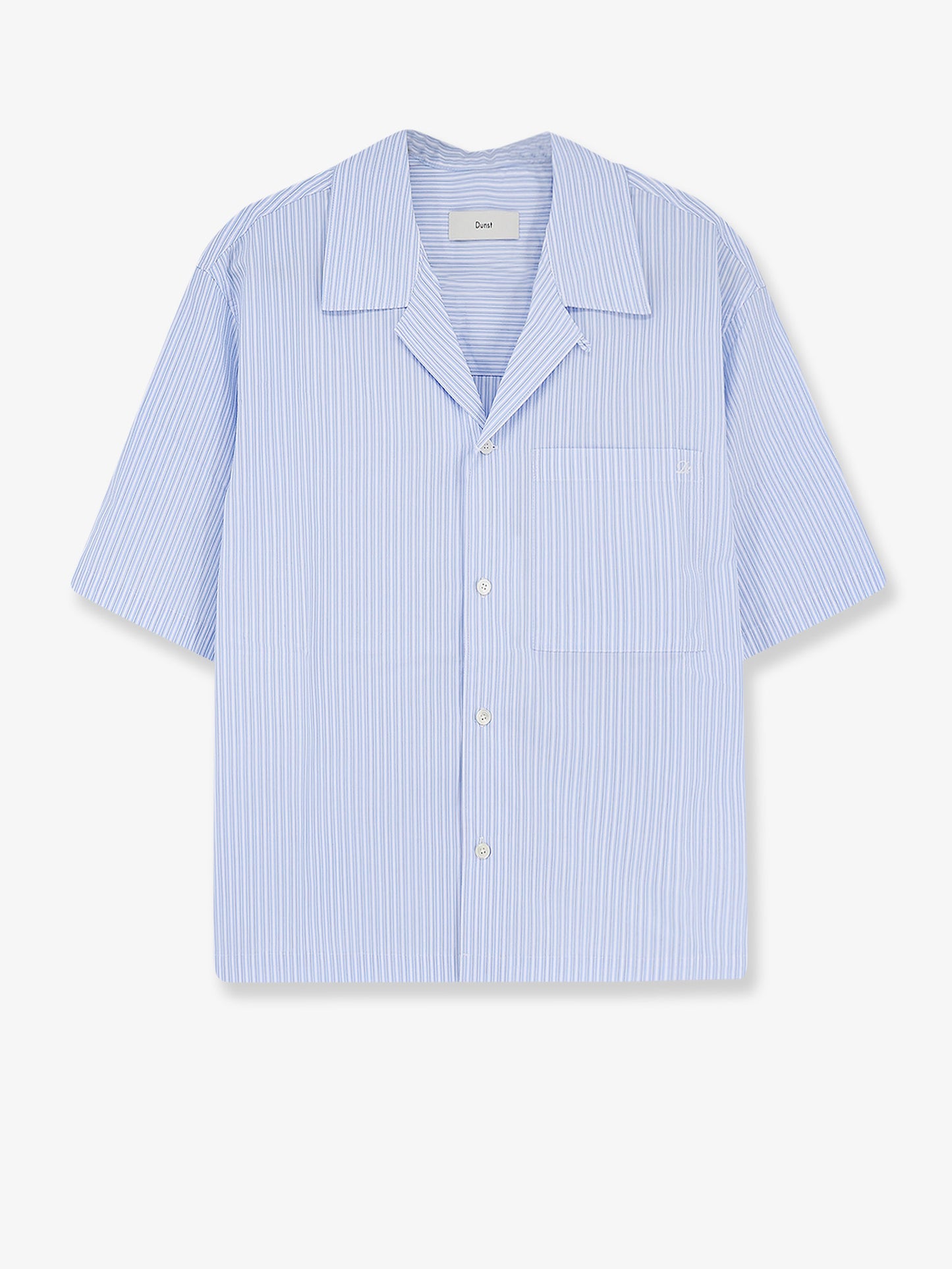 Cotton blend shirt with striped pattern