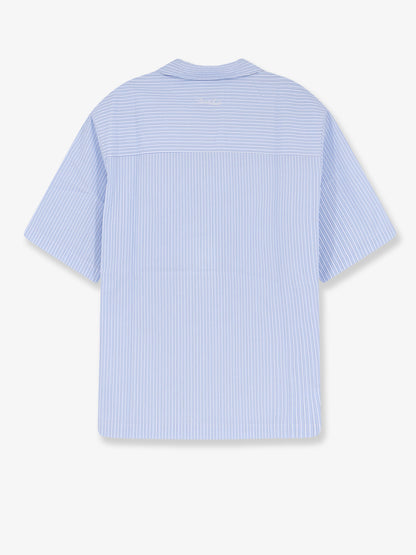 Cotton blend shirt with striped pattern thumbnail