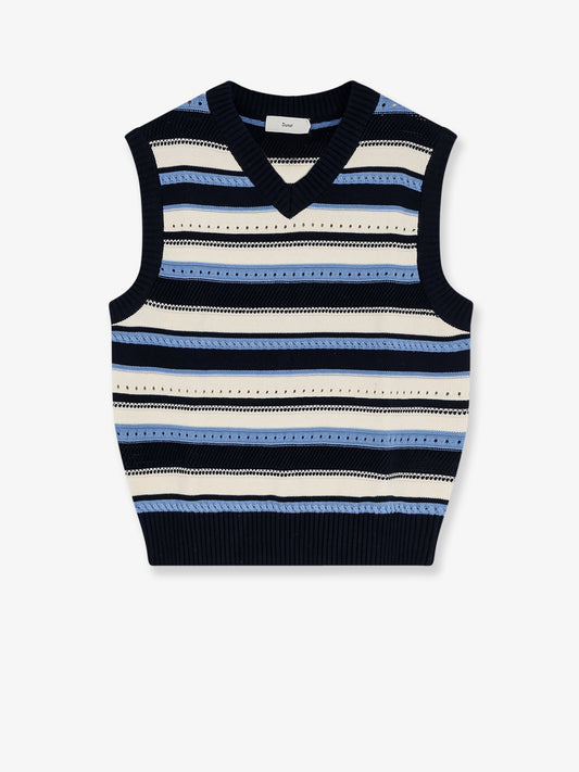 Unisex sleeveless cotton sweater
