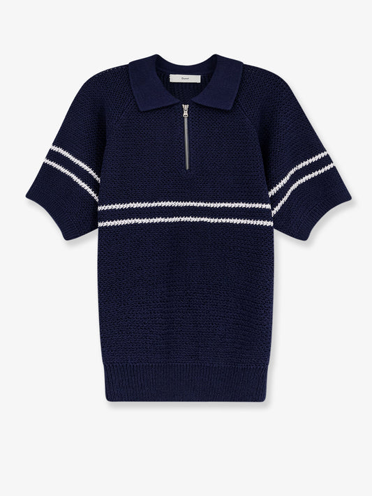 Half-Zip cotton blend sweater