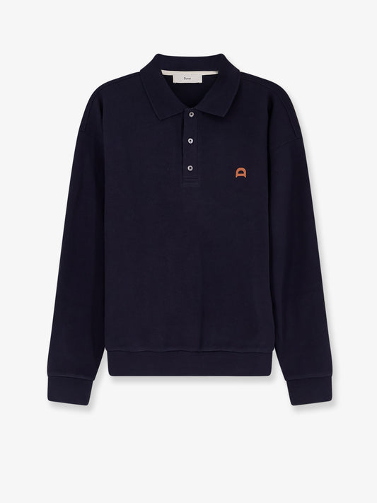 Cotton polo shirt with Logo patch