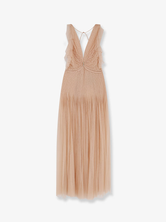 Red Carpet long dress with rhinestones detail