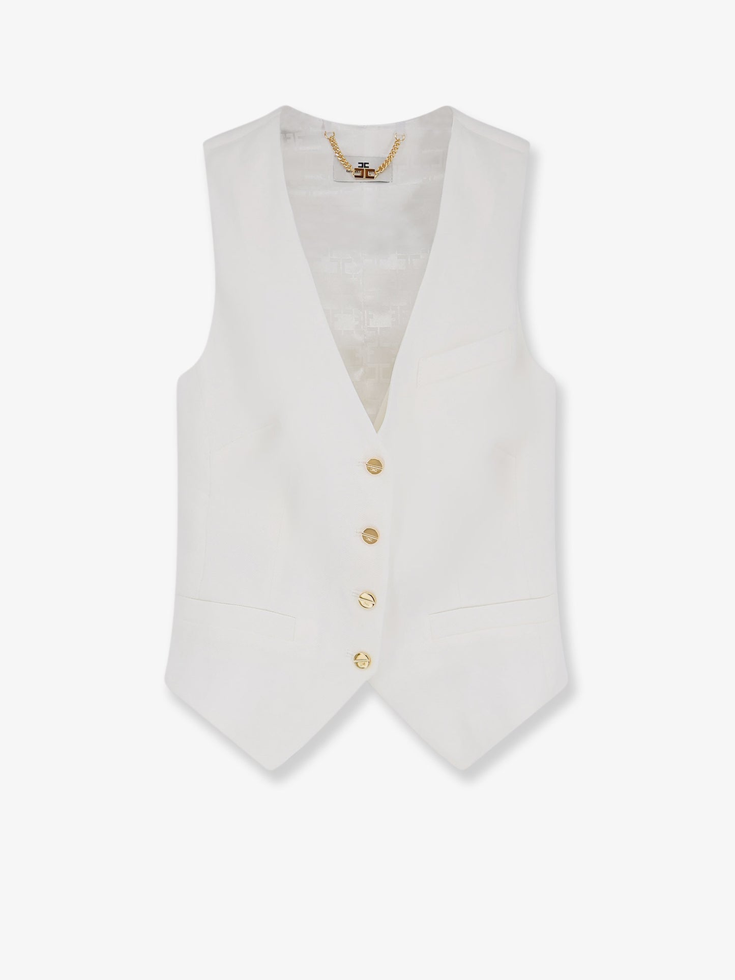 Linen and viscose vest