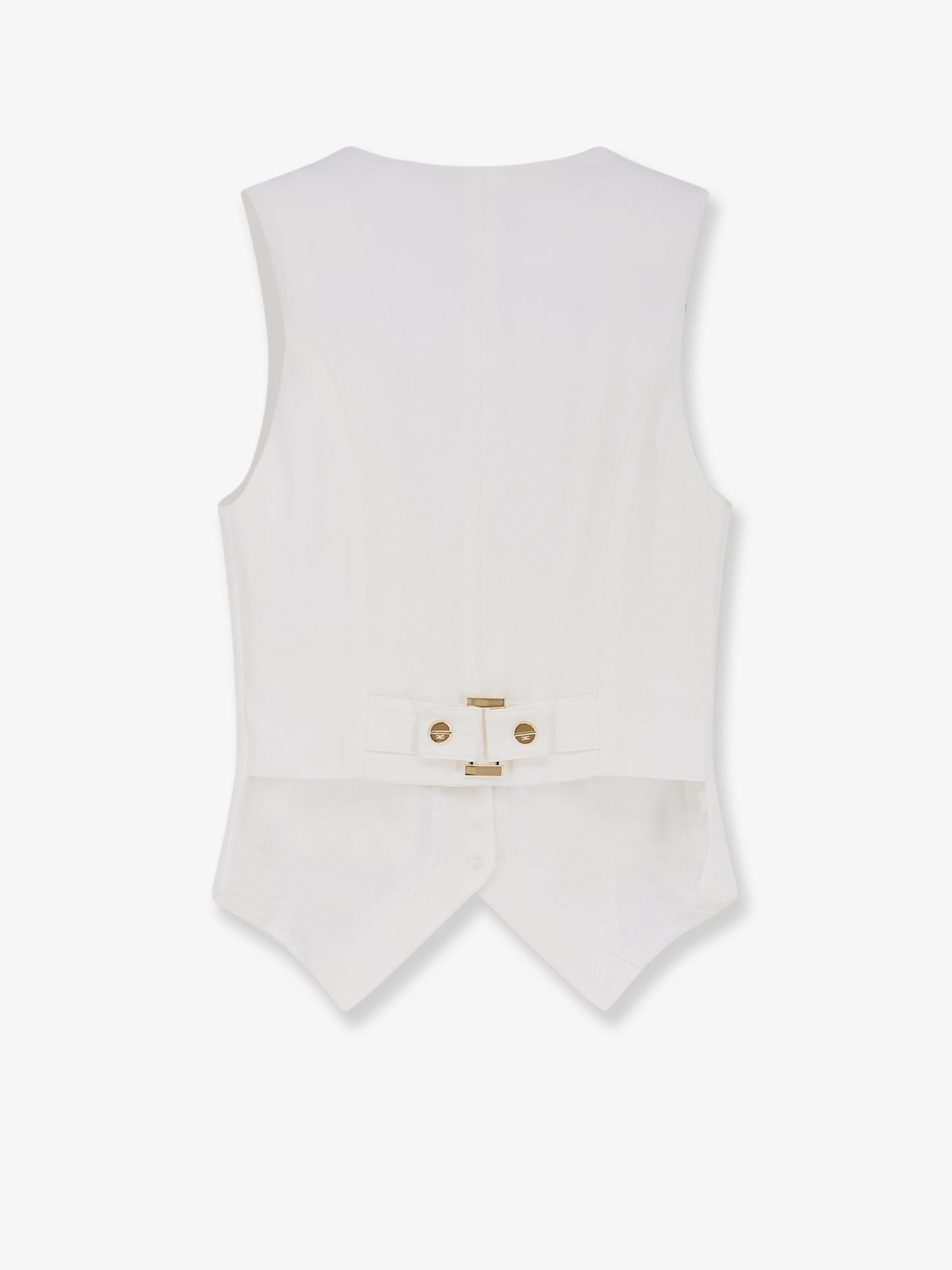 Linen and viscose vest