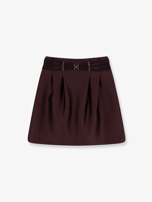 Satin mini skirt