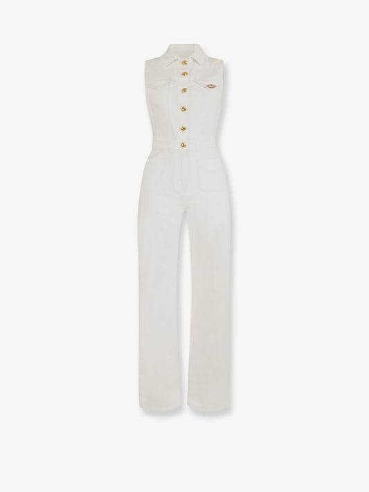 Stretch cotton jumpsuit