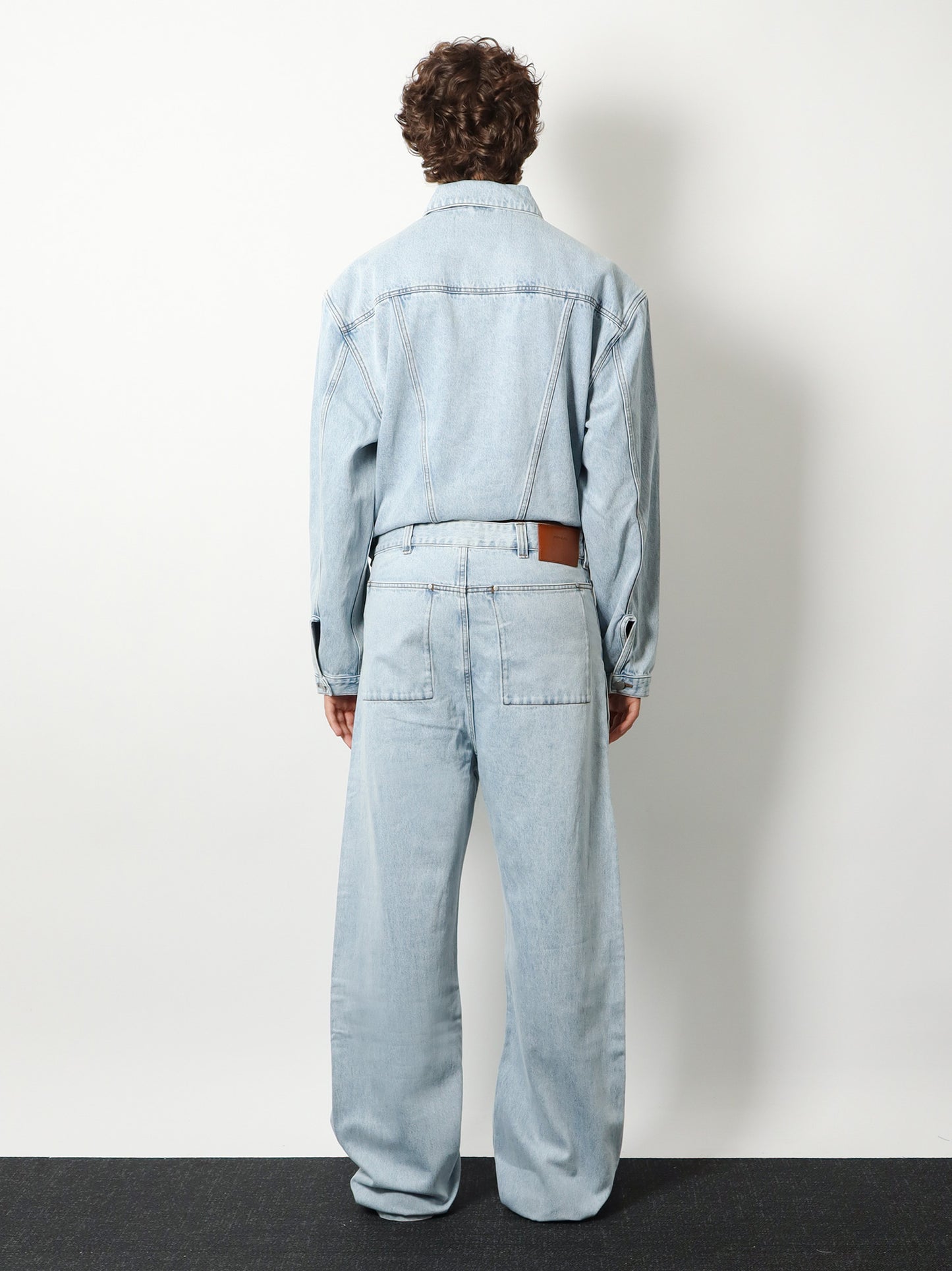 Gem cotton jeans with back leather logo patch