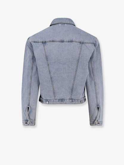 Denim jacket with padded shoulder pads thumbnail