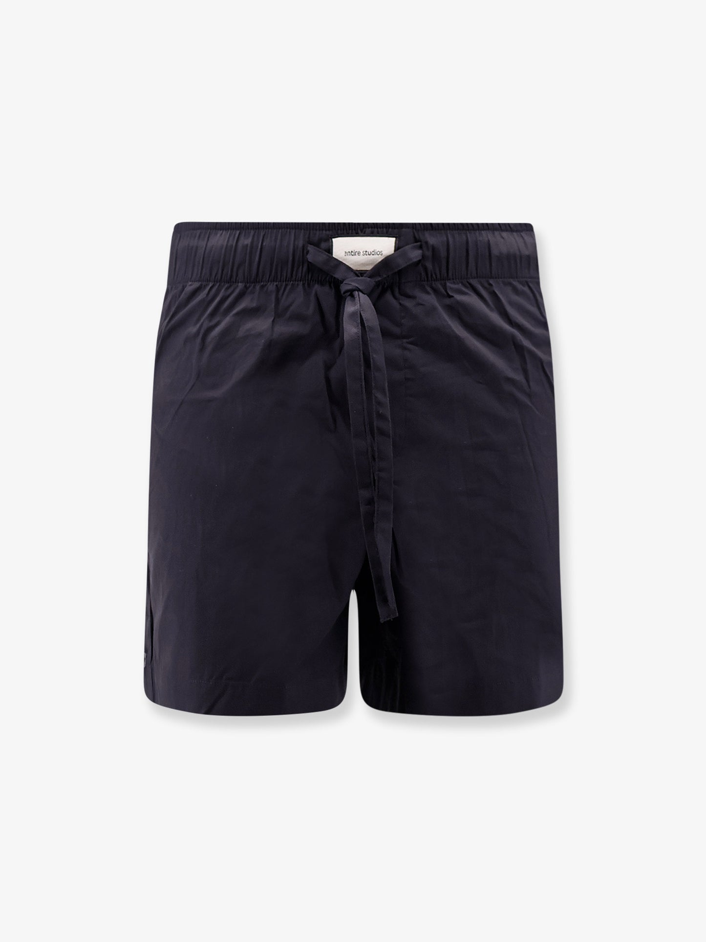 Cotton bermuda shorts with frontal logoed label