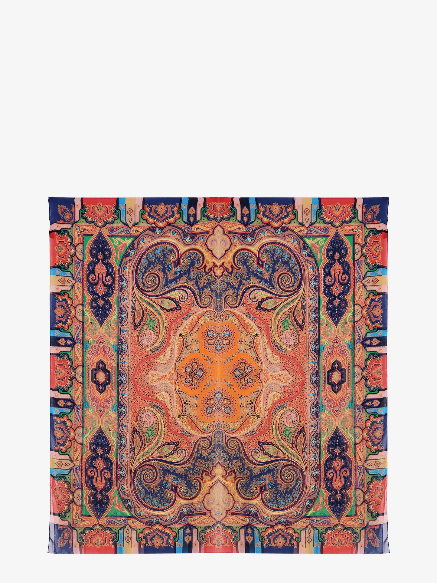 Multicolor silk foulard