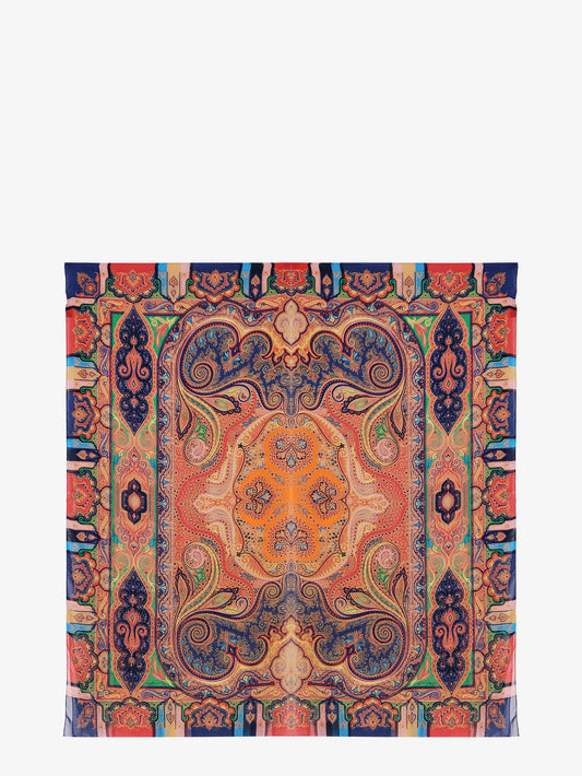 Multicolor silk foulard