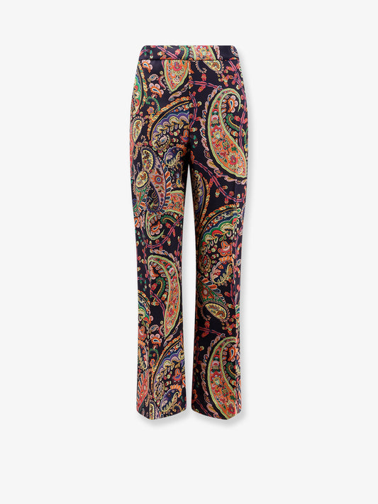 Multicolor fabric trousers