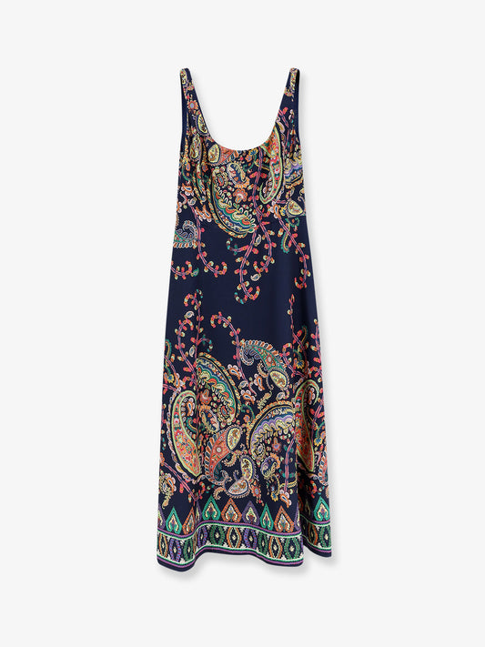 Dress with iconic multicolor print