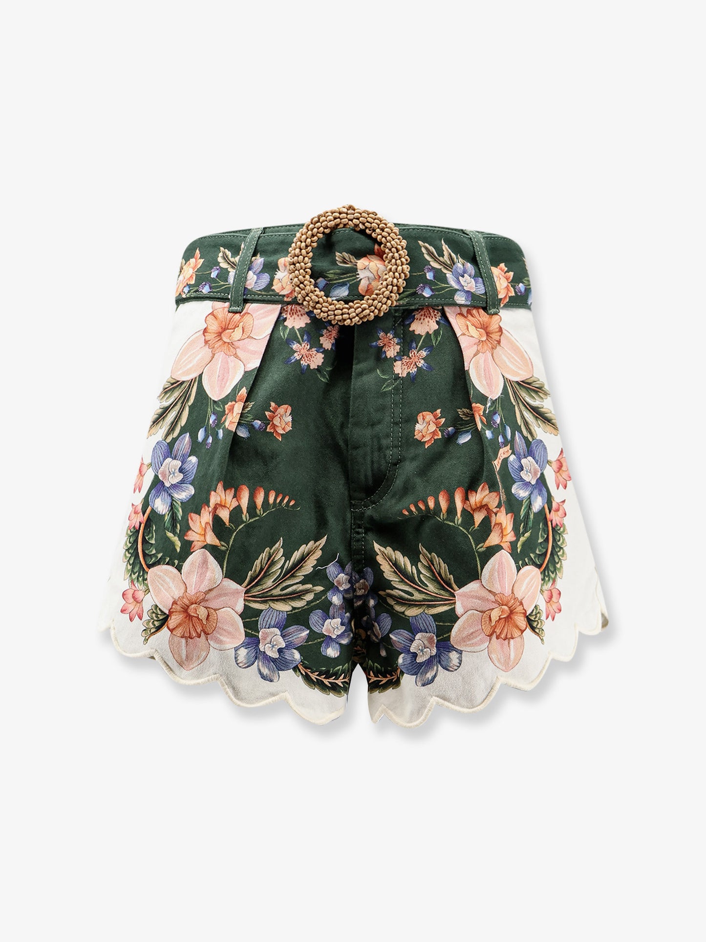 Berry Garden cotton shorts with floral print