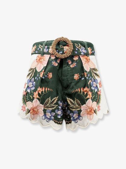 Berry Garden cotton shorts with floral print thumbnail