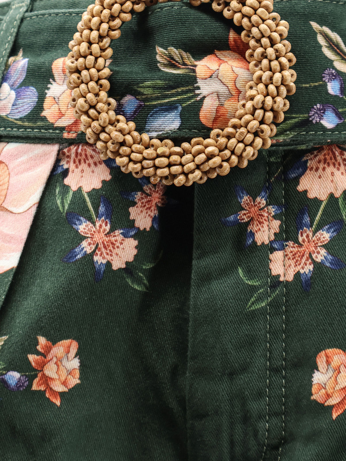 Berry Garden cotton shorts with floral print