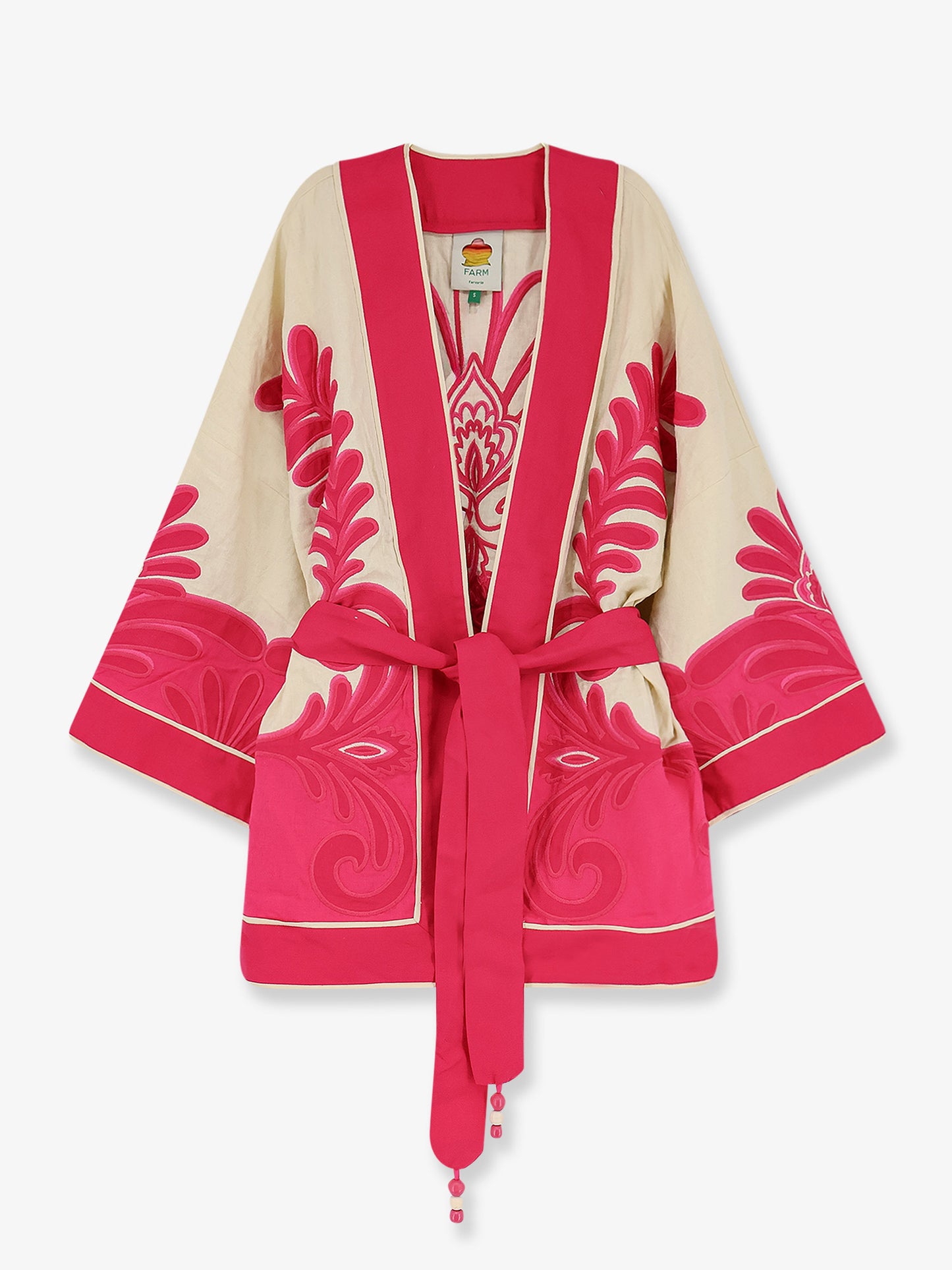 Linen and viscose blend kimono