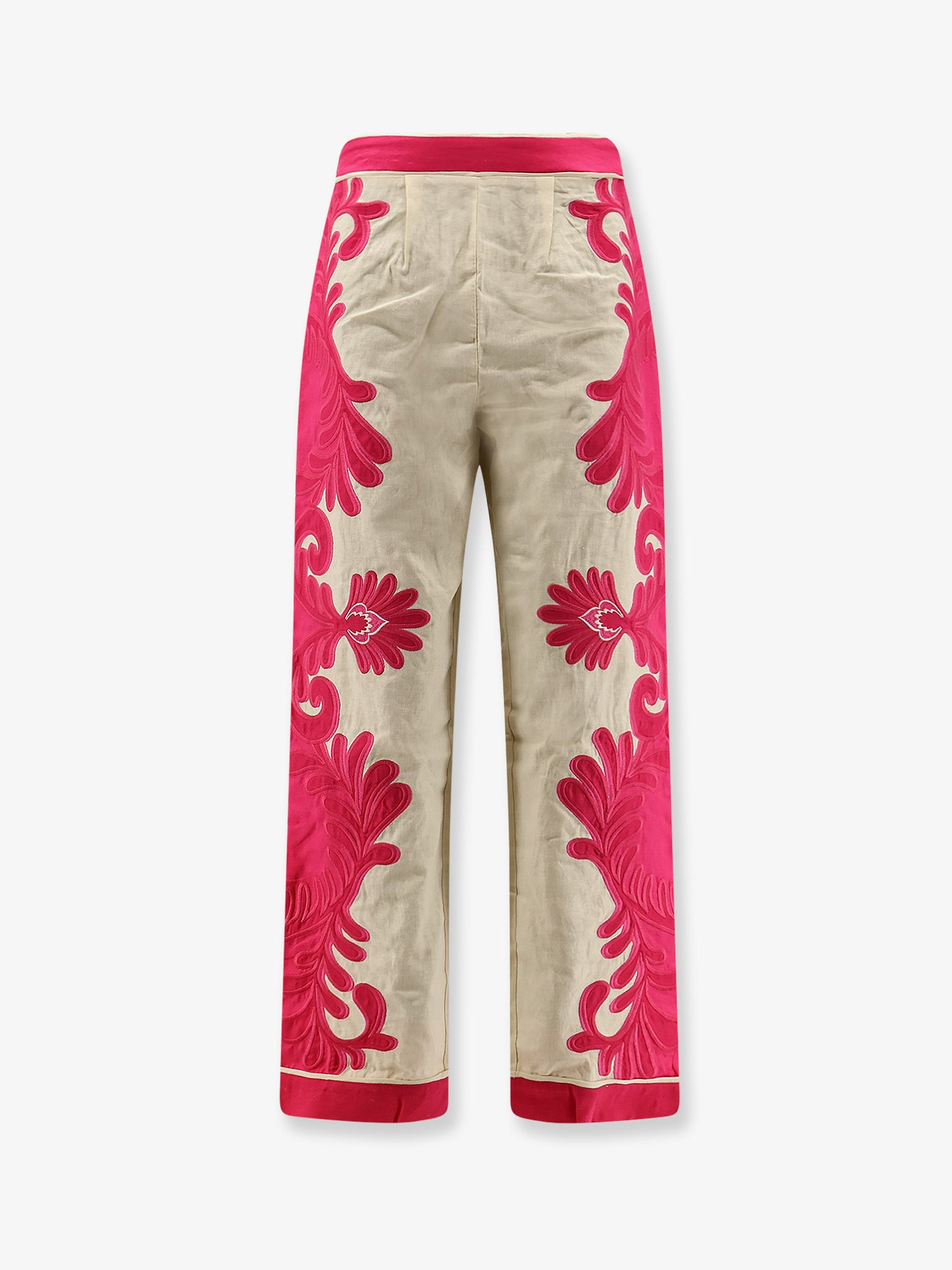Linen and viscose blend trousers