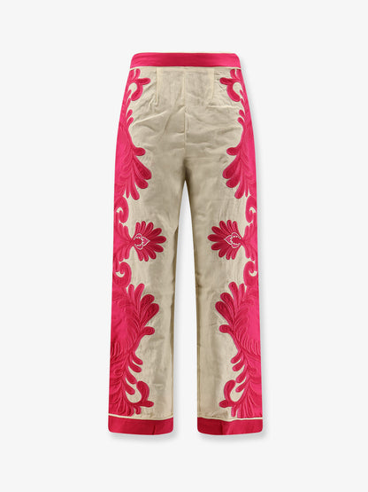 Linen and viscose blend trousers thumbnail