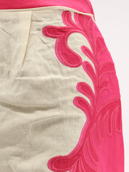 Linen and viscose blend trousers thumbnail