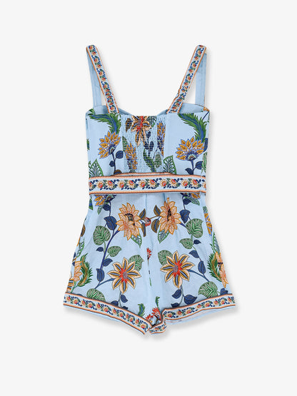 Tuta in lino con stampe floral dehli thumbnail