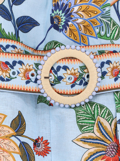 Tuta in lino con stampe floral dehli thumbnail