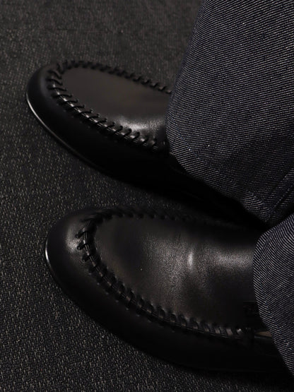 Leather loafers with metal FF logo thumbnail