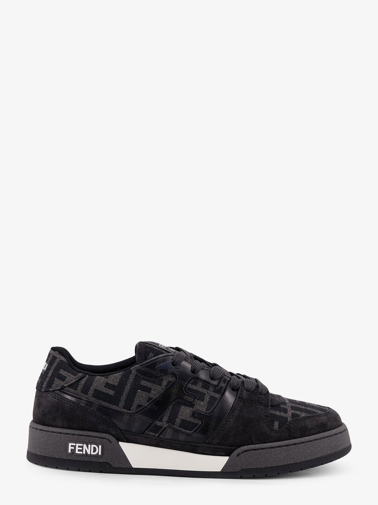 Fendi Match sneakers in FF jacquard fabric and suede