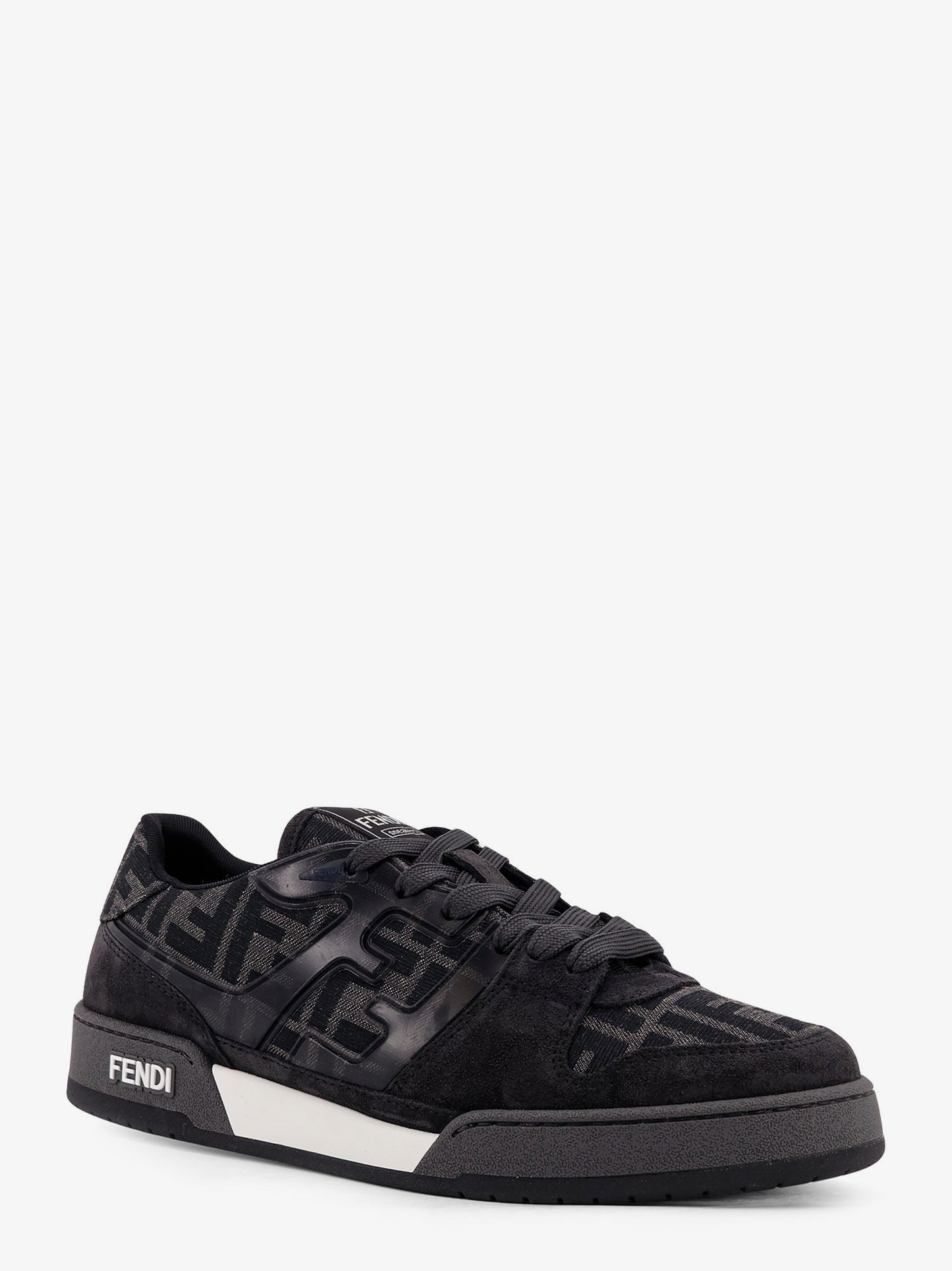 Fendi Match sneakers in FF jacquard fabric and suede
