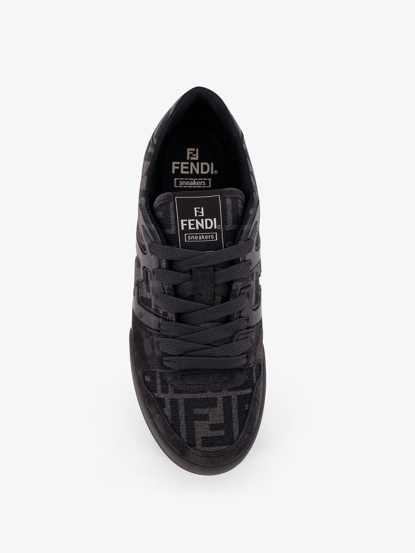 Fendi Match sneakers in FF jacquard fabric and suede
