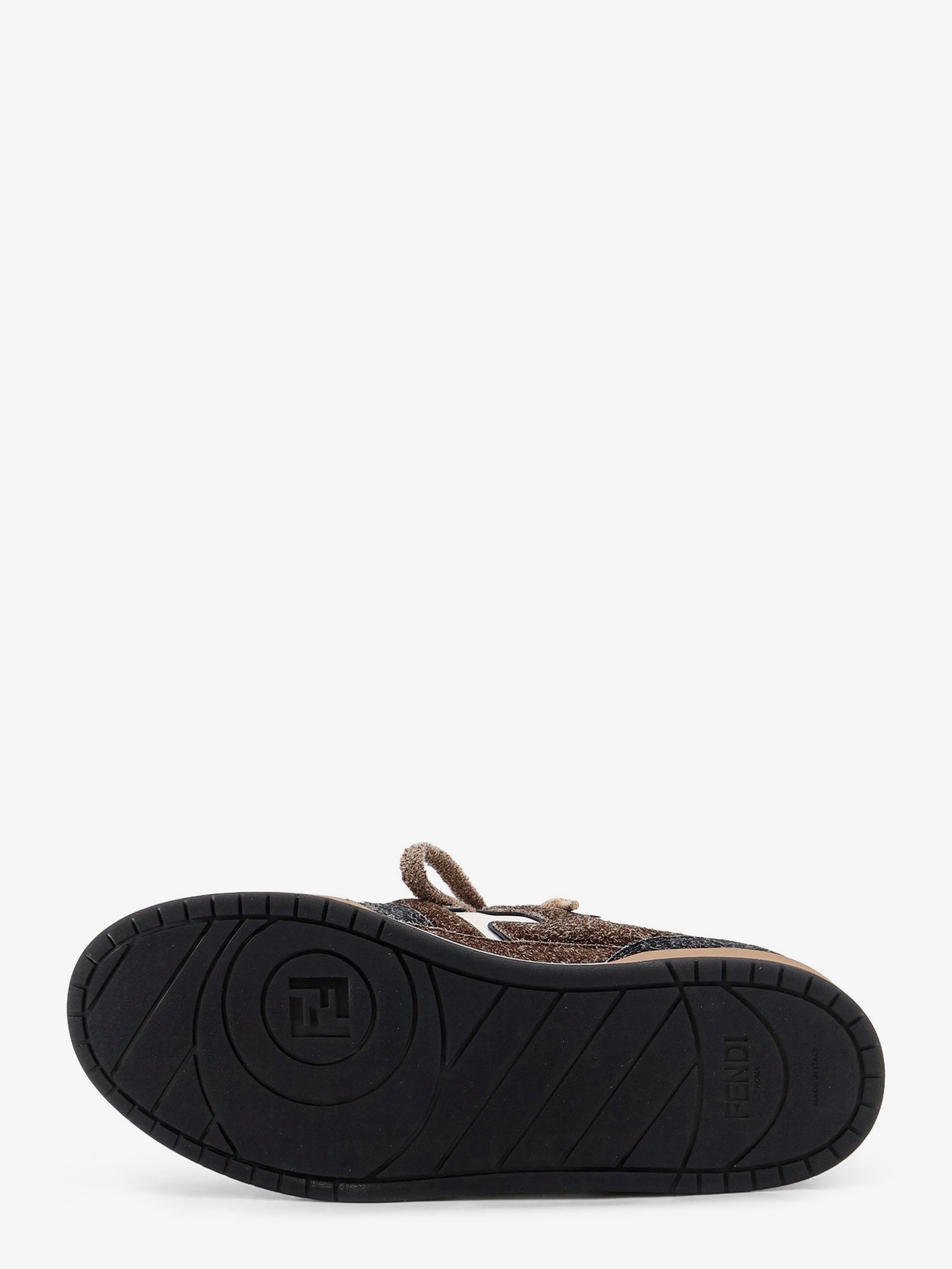 Sneakers Fendi Match in pelle bianca e suede marrone