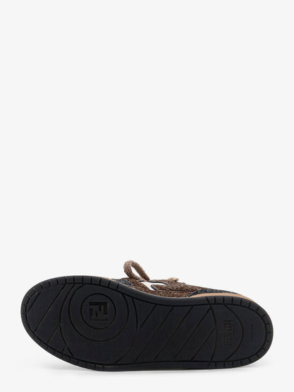 Sneakers Fendi Match in pelle bianca e suede marrone thumbnail