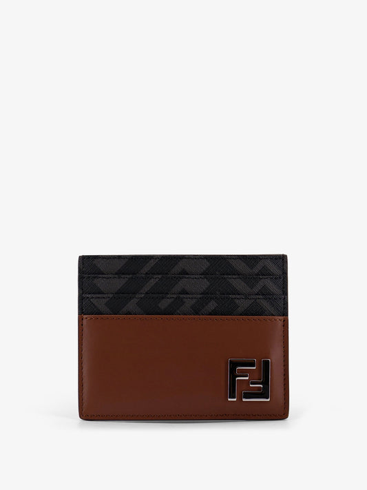Leather and FF fabric card holder