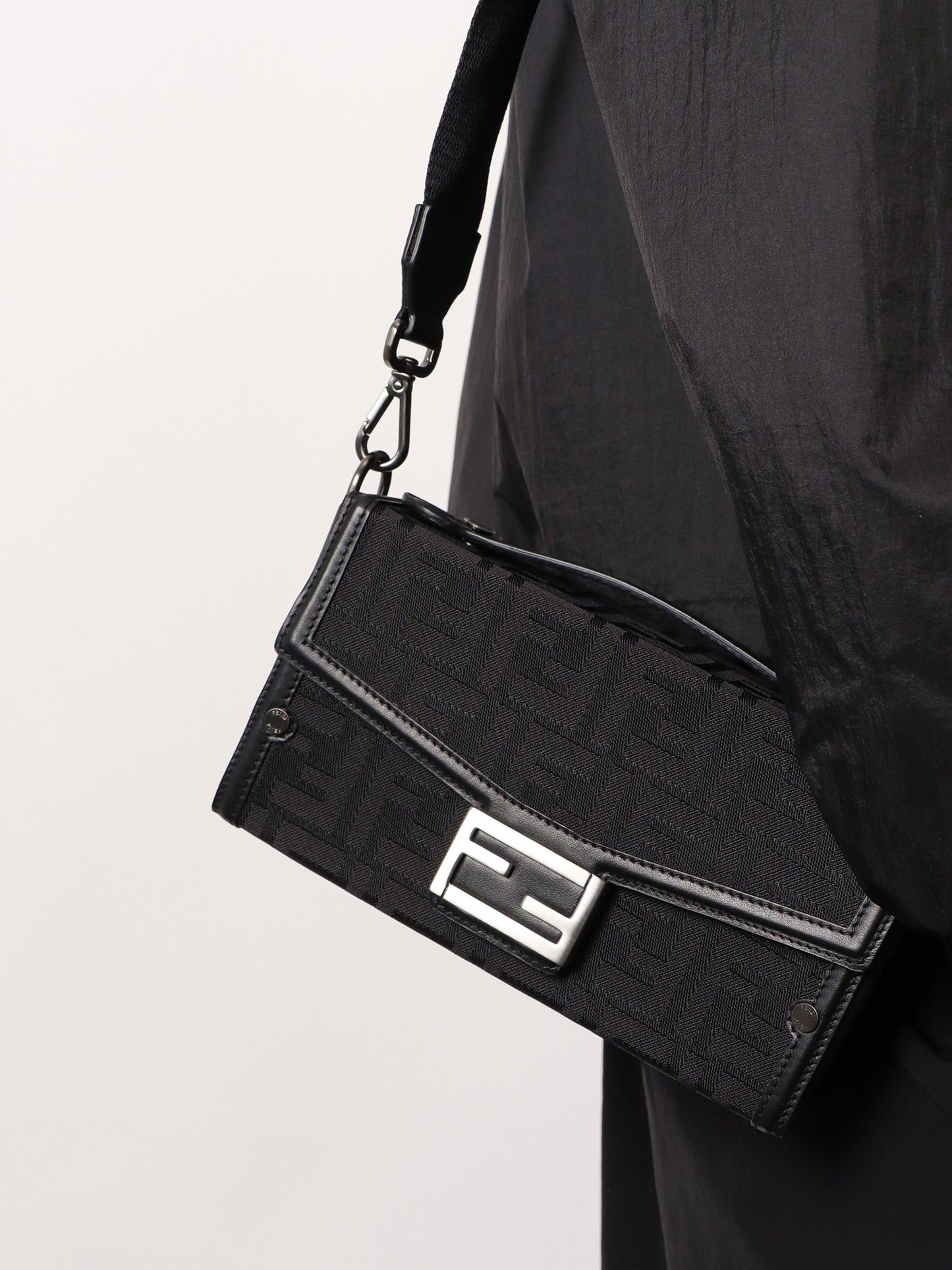 Baguette Soft Trunk FF fabric crossbody bag