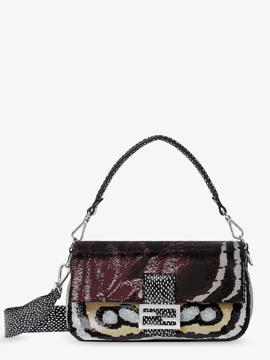Baguette crossbody bag with Night Butterfly multicolor sequins
