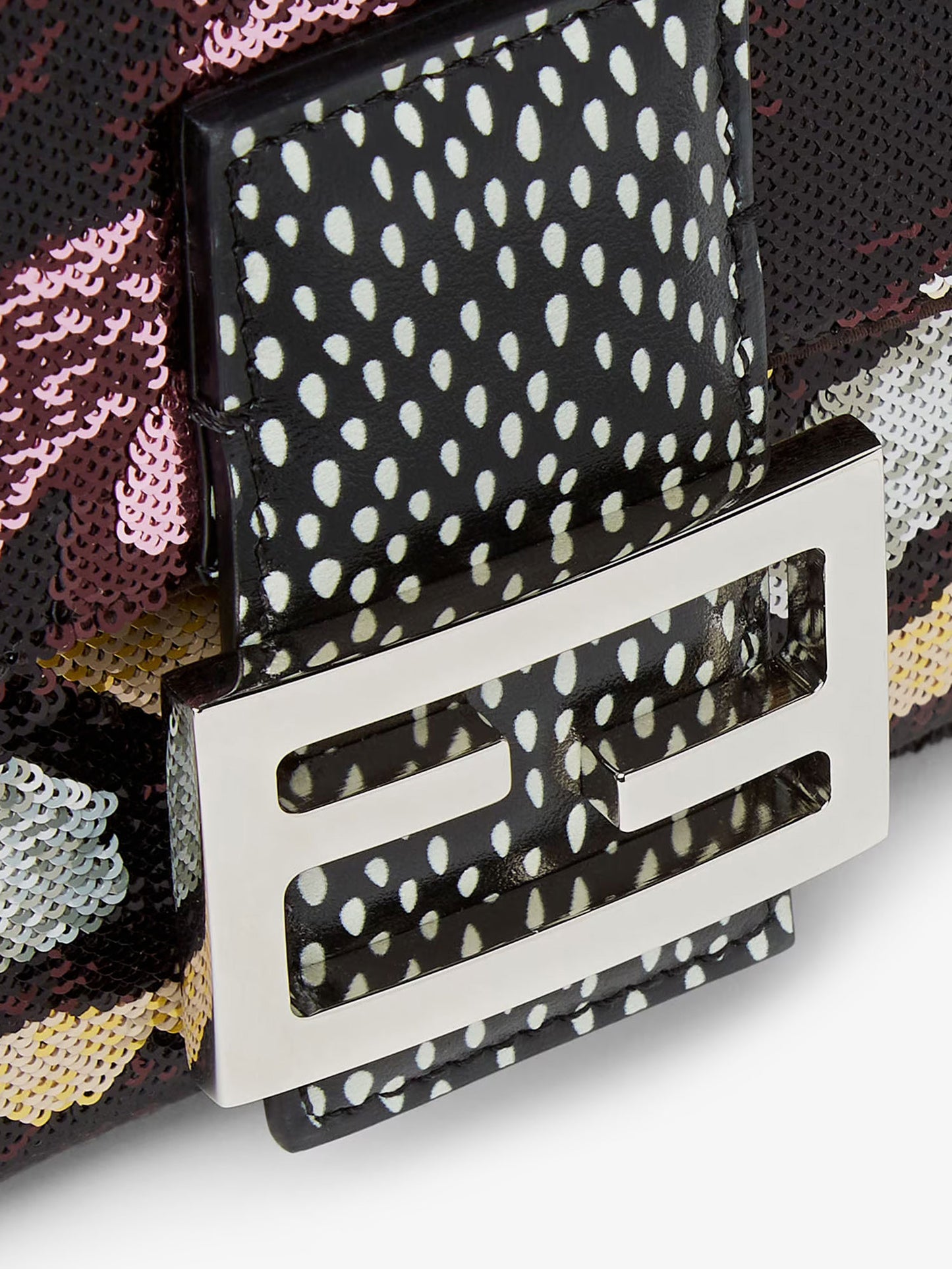 Borsa a tracolla Baguette in paillettes multicolor Night Butterfly