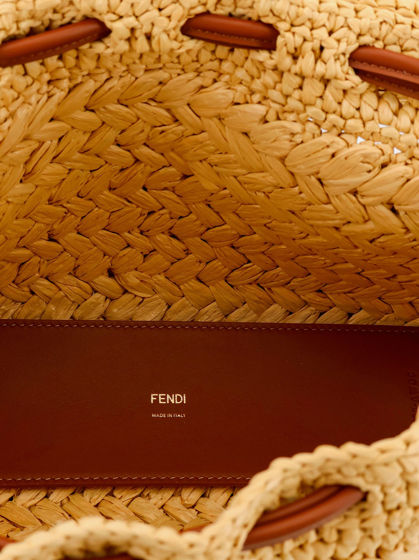 Mamma Baguette Medium raffia crossbody bag