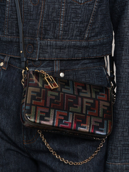 Baguette FF fabric clutch bag thumbnail