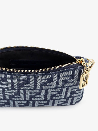 Baguette FF jacquard fabric clutch bag thumbnail