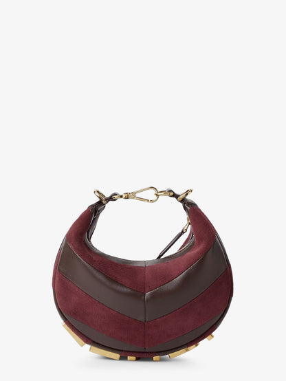 Fendigraphy Mini leather handbag with metal lettering logo thumbnail