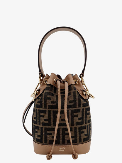 Mini Mon Tresor FF jacquard fabric bucket bag thumbnail