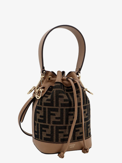 Mini Mon Tresor FF jacquard fabric bucket bag thumbnail