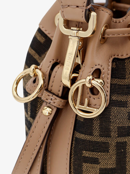 Mini Mon Tresor FF jacquard fabric bucket bag thumbnail