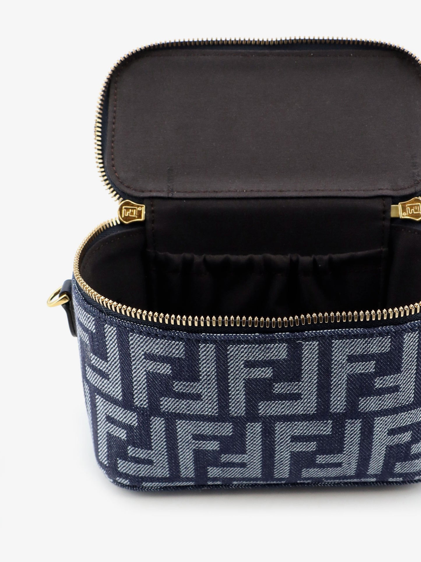Fendi Vanity denim-effect FF jacquard minibag