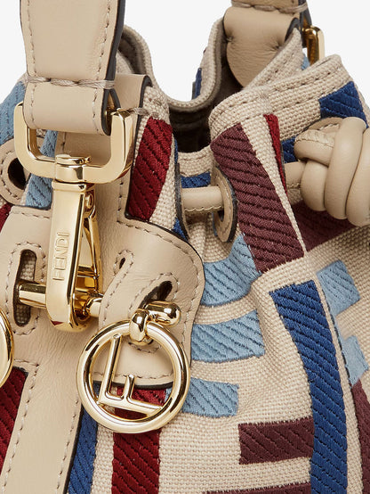 Borsa a tracolla Mon Tresor con ricamo FF multicolor thumbnail