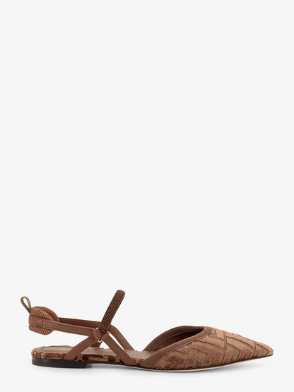 Ballerine Slingback in velluto FF Jacquard thumbnail