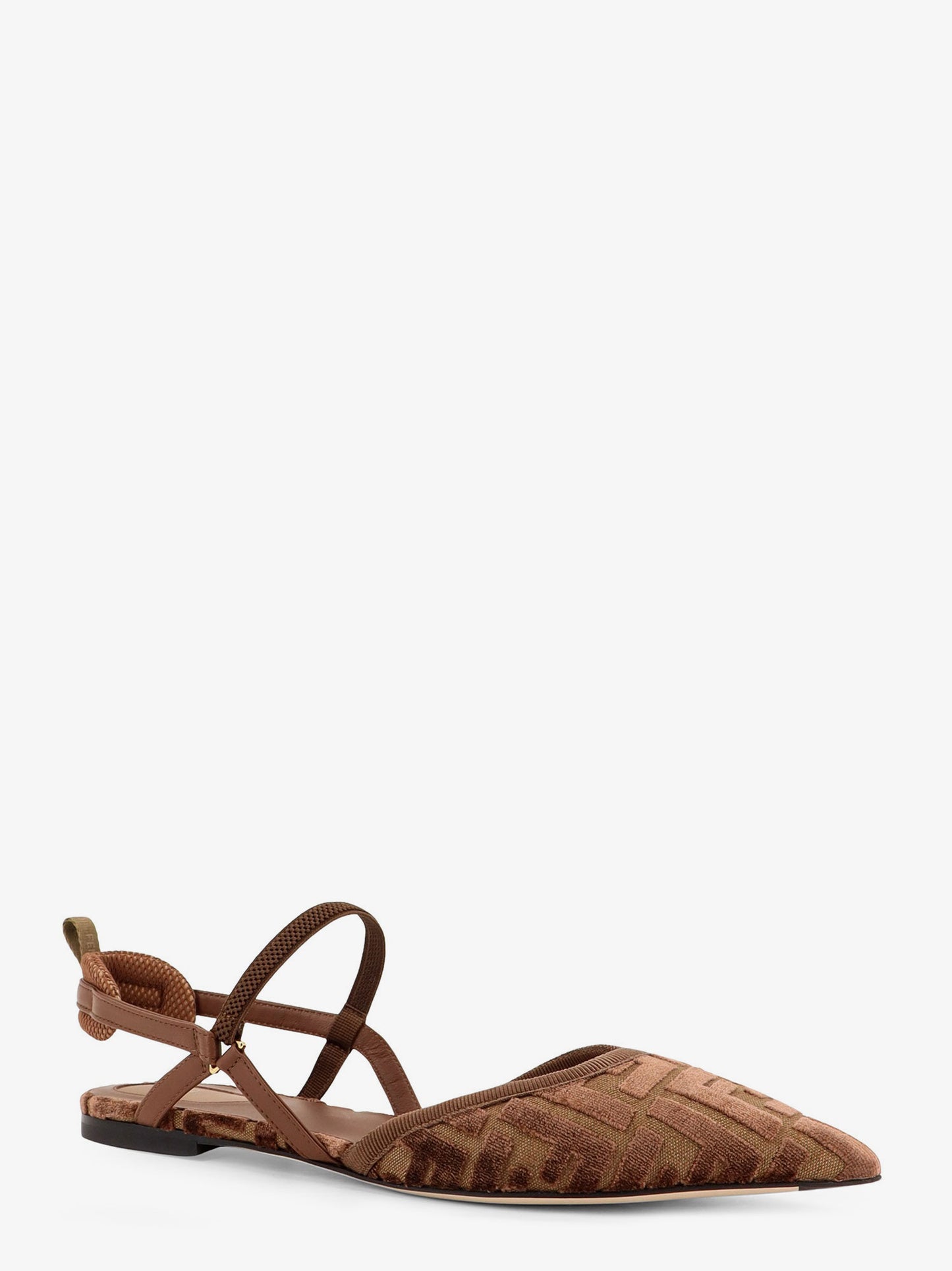 Ballerine Slingback in velluto FF Jacquard