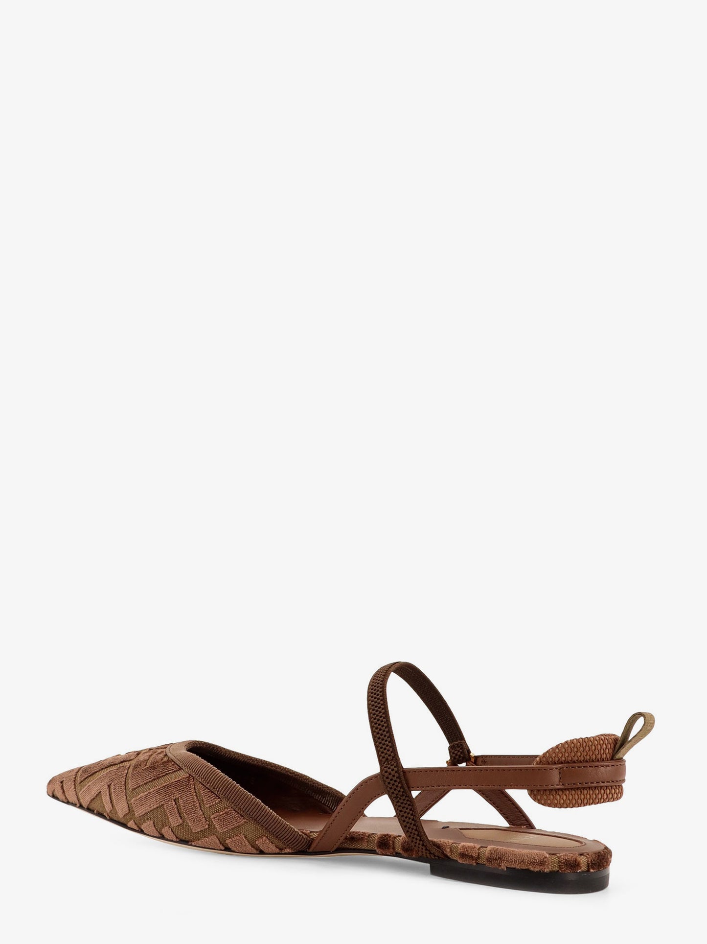 Ballerine Slingback in velluto FF Jacquard