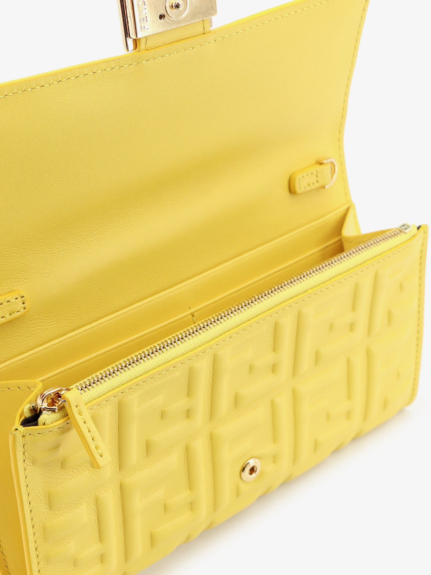 Continental with Chain Baguette crossbody bag with embossed FF