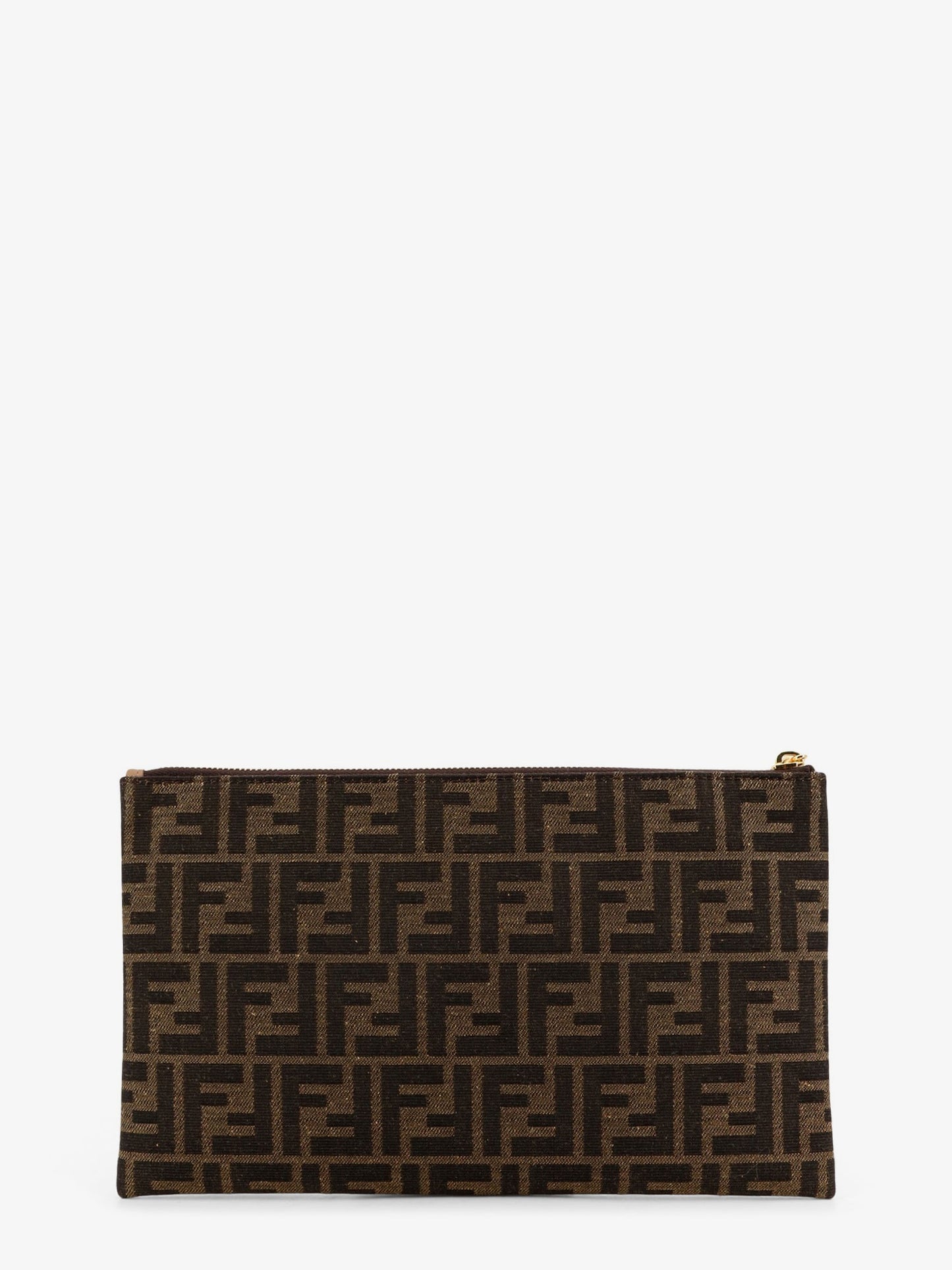 Medium Flat FF Jacquard fabric pochette